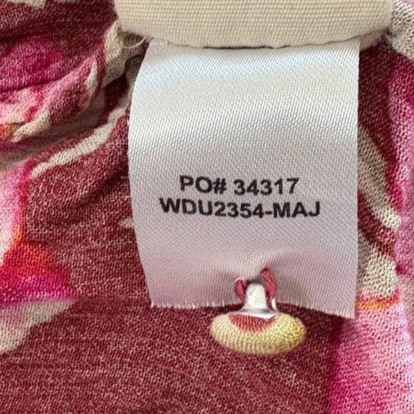 Faherty Floral Button Front Maxi Dress Pink Maroon Size Small Sorrento Dress - Picture 13 of 14